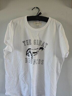 THE GREAT. Broncos Graphic T Shirt Size 2